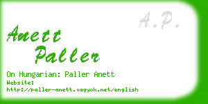 anett paller business card